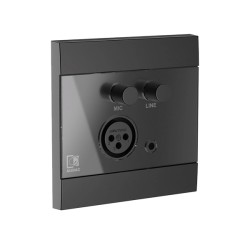 product image of Audac WP205/B Microphone & Line Input Wall Panel - Black with Specification and Price in BDT