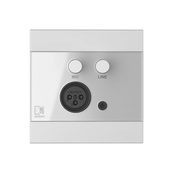 image of Audac WP205/W Microphone & Line Input Wall Panel - White with Spec and Price in BDT