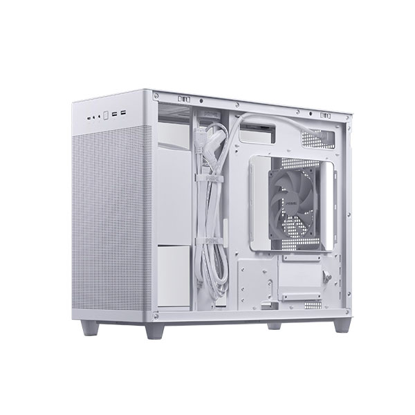 image of ASUS Prime (AP201) Tempered Glass MicroATX Case - White with Spec and Price in BDT