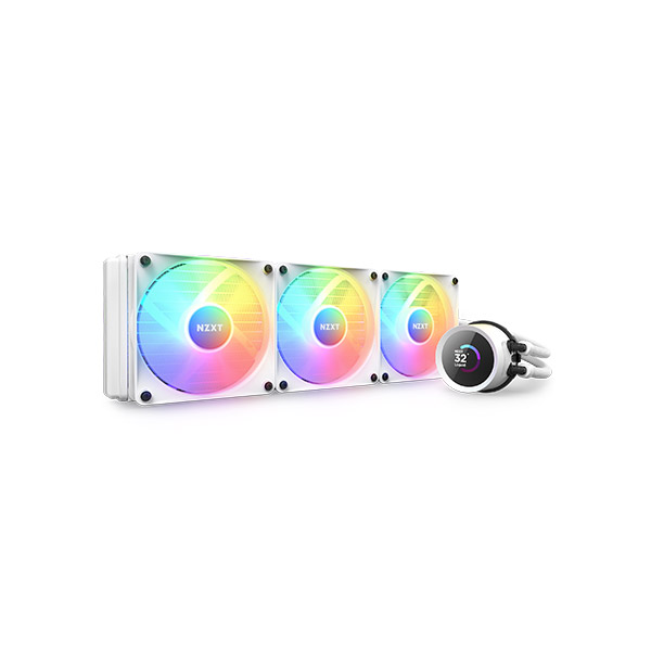 image of NZXT Kraken 360 RGB 360mm AIO Liquid Cooler with LCD Display - White with Spec and Price in BDT