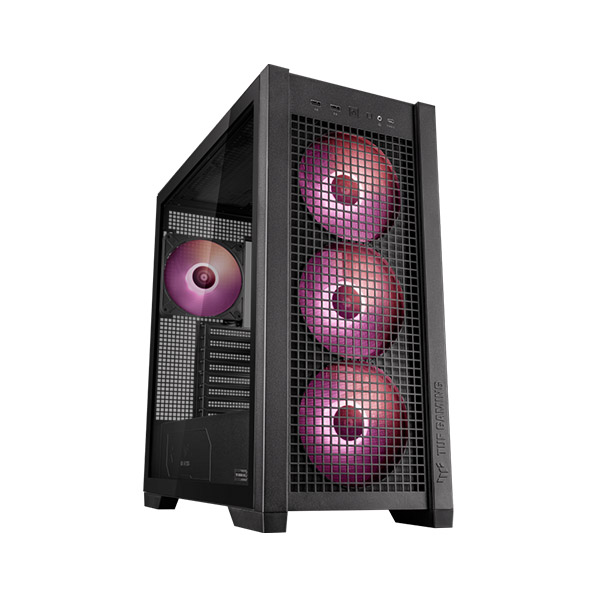 image of ASUS TUF Gaming GT302 ARGB Mid Tower Gaming Casing - Black with Spec and Price in BDT