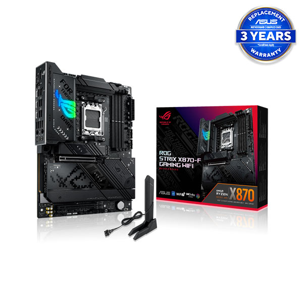 image of ASUS ROG STRIX X870-F GAMING WIFI AM5 ATX Gaming Motherboard with Spec and Price in BDT