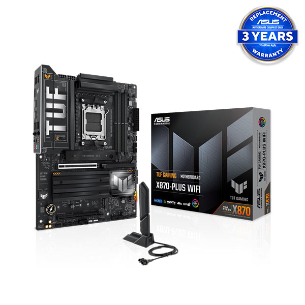 image of ASUS TUF GAMING X870-PLUS WIFI AM5 ATX Gaming Motherboard with Spec and Price in BDT