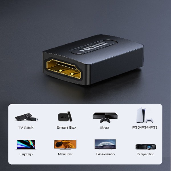 image of UGREEN 20107 HDMI Female to Female Adapter - Black with Spec and Price in BDT