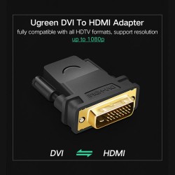 product image of UGREEN 20124 DVI (24+1) to HDMI Adapter with Specification and Price in BDT