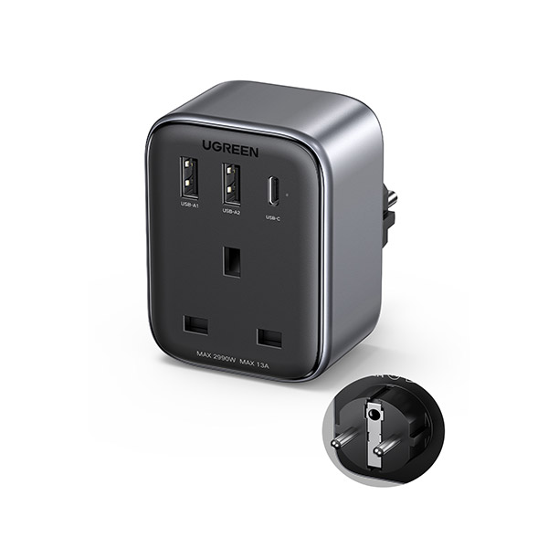 image of UGREEN CD314 (15290) 4-in-1 Travel Plug Adapter with Spec and Price in BDT