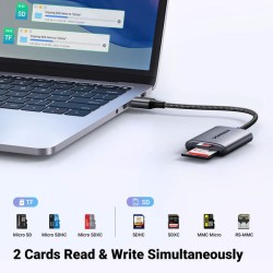 product image of UGREEN CM401 (80887) USB-A to SD/TF Memory Card Reader with Specification and Price in BDT