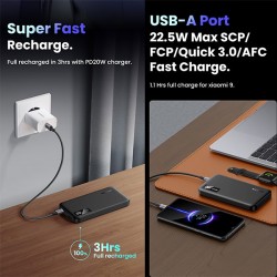 product image of UGREEN PB311 (25742) 20W Two-way Fast Charging Power Bank - Black with Specification and Price in BDT