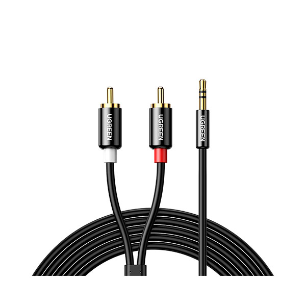 image of UGREEN AV116 (10584) 3.5mm to 2RCA Cable - 2M with Spec and Price in BDT