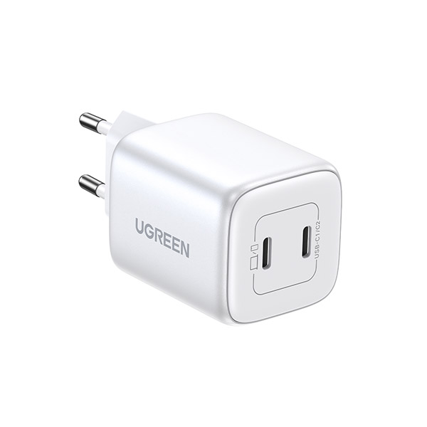 image of UGREEN CD294 (15327) NEXODE 45W Dual USB-C GaN Fast Charger -  White with Spec and Price in BDT