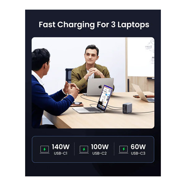 image of UGREEN CD333 (90903B) Nexode 300W 5-Port GaN Fast Charger with Spec and Price in BDT