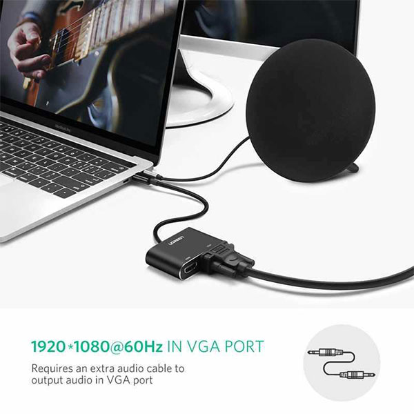 image of UGREEN CM449 (20518) USB 3.0 to HDMI/VGA Converter with Spec and Price in BDT