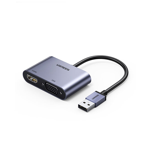 image of UGREEN CM449 (20518) USB 3.0 to HDMI/VGA Converter with Spec and Price in BDT