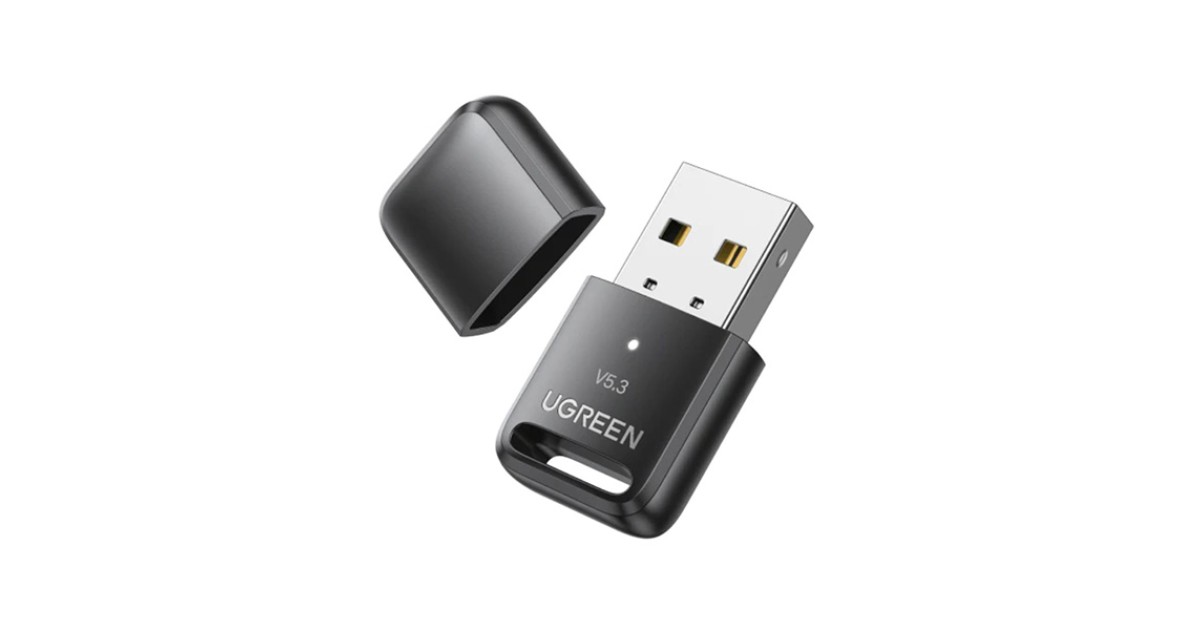 UGREEN 90225 Bluetooth Adapter, USB Bluetooth 5.3 Adapter for PC