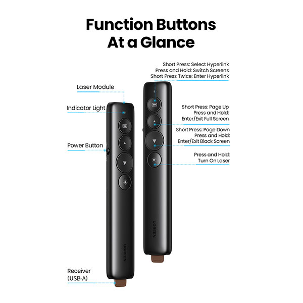 image of UGREEN LP479 (50654) Wireless Presenter with Spec and Price in BDT