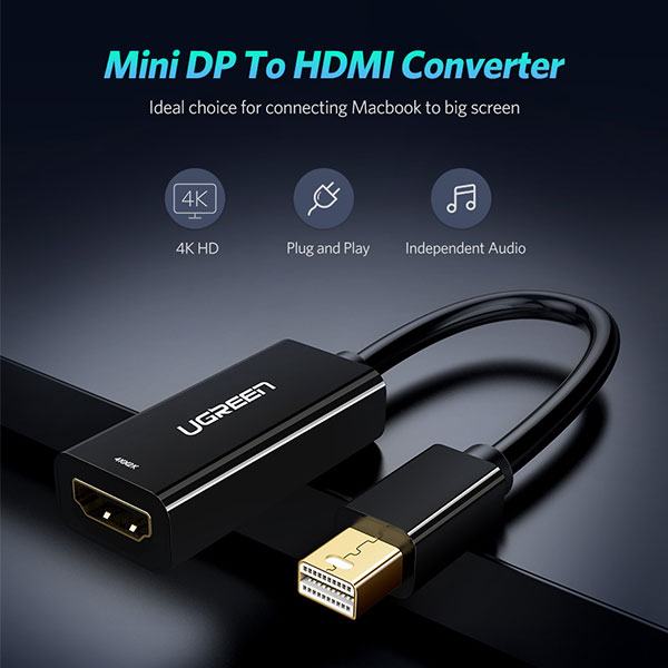 image of UGREEN MD112 (10461) Mini DisplayPort to HDMI Converter with Spec and Price in BDT