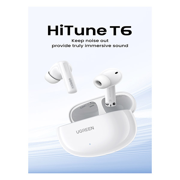 image of UGREEN WS200 (15158) HiTune T6 Hybrid Earbuds with Spec and Price in BDT