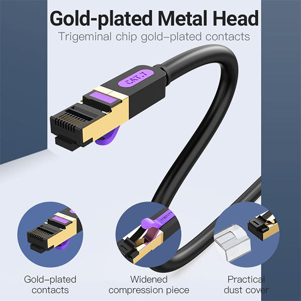 image of VENTION ICDBL Cat.7 SFTP Patch Cable - 10M with Spec and Price in BDT