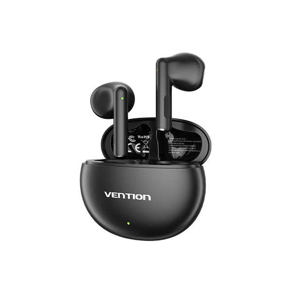 image of VENTION NBKB0 Elf E06 True Wireless Bluetooth Earbuds - Black with Spec and Price in BDT