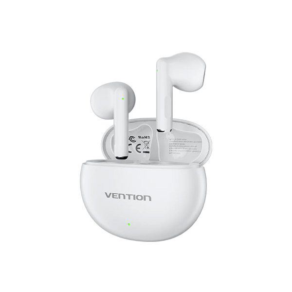 image of VENTION NBKW0 Elf E06 True Wireless Bluetooth Earbuds - White with Spec and Price in BDT