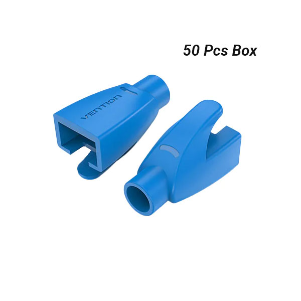 image of VENTION IODL0-50 RJ45 Strain Relief Boots Blue PVC Type 50 Pack with Spec and Price in BDT