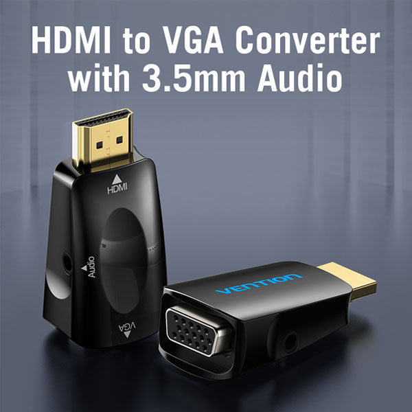 image of Vention AIDB0 HDMI to VGA Converter with 3.5MM Audio with Spec and Price in BDT