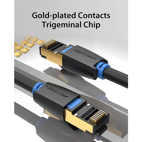 image of Vention IKABJ Cat.8 SFTP Patch Cable - 5M with Spec and Price in BDT