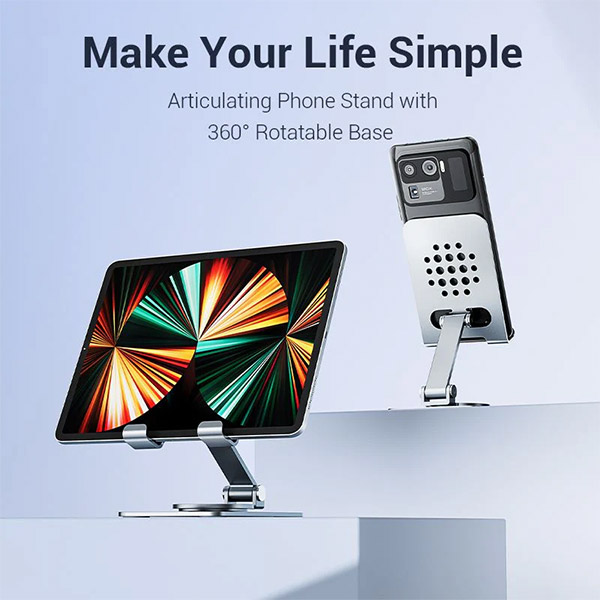 image of Vention KSDH0 Articulating 360° Rotatable Desk Phone Stand with Spec and Price in BDT