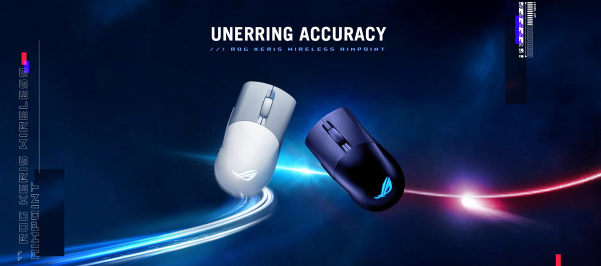 ASUS ROG Keris Wireless AimPoint (P709) Wireless RGB Gaming Mouse - White Price in Bangladesh